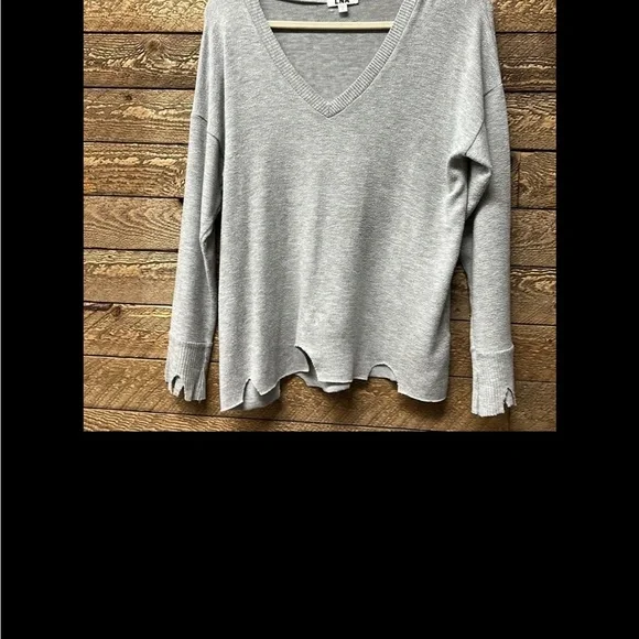 LNA Light Gray Tencel Blend Sweater — Size XS - Picture 3 of 7